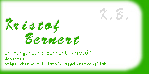 kristof bernert business card