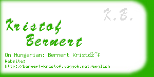 kristof bernert business card